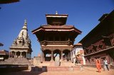 The Vatsala Temple, a few metres southeast of the Bhupatindra Pillar, was built in 1672 CE by Jagatprakasha Malla. Its most conspicuous feature is a bell, about four feet high and set in a massive stone frame, which was added by Ranajit Malla in 1737. The bell was rung to call the faithful to the morning prayers conducted for Taleju.<br/><br/>

The Chyasalin Mandap is an octagonal pavilion built in the 18th century.