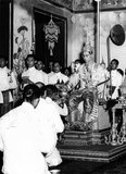 Bhumibol Adulyadej (Phumiphon Adunyadet; born 5 December 1927) is the current King of Thailand. He is known as Rama IX (and within the Thai royal family and to close associates simply as Lek. Having reigned since 9 June 1946, he is the world's longest-serving current head of state and the longest-reigning monarch in Thai history.