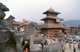 Nepal: The Hindu Bhairavnath Temple seen from the steps of the Nyatapola Temple, Taumadhi Tol, Bhaktapur, Kathmandu Valley (1997)