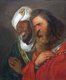 Belgium: 'The Adoration of the Magi' (detail), Jan Lievens (1607-1674) after Peter Paul Rubens, 1619. Salah al-Din Yusuf ibn Ayyub, better known in the West as Saladin, is depicted wearing a turban next to King Guy of Lusignan