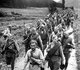 Korea / Russia: Soviet soldiers on the march in northern Korea after the USSR entered the war against Japan, World War II, October 1945