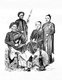Germany / Vietnam: left to right, Nobleman from Annam, Girls from Annam, <i>Munchner Bilderbogen</i>, Braun & Schneider, 1861-1890