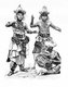 Germany / Sri Lanka: left to right, Kandyan Dancers and Drummer, <i>Munchner Bilderbogen</i>, Braun & Schneider, 1861-1890