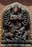 Kālī is the Hindu goddess associated with eternal energy. 'She who destroys'. The name Kali comes from kāla, which means black, time, death, lord of death, Shiva. Kali means 'the black one'. Since Shiva is called Kāla - the eternal time, Kālī, his consort, also means 'Time' or 'Death' (as in time has come). Hence, Kali is considered the goddess of time and change.<br/><br/>

Although sometimes presented as dark and violent, her earliest incarnation as a figure of annihilation still has some influence. Various Shakta Hindu cosmologies, as well as Shakta Tantric beliefs, worship her as the ultimate reality or Brahman. She is also revered as Bhavatarini (literally 'redeemer of the universe').<br/><br/>

Kali is represented as the consort of Lord Shiva, on whose body she is often seen standing. She is associated with many other Hindu goddesses like Durga, Bhadrakali, Sati, Rudrani, Parvati and Chamunda. She is the foremost among the Dasa Mahavidyas, ten fierce Tantric goddesses.