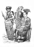 From 1861 to 1890 the Munich publishing firm of Braun and Schneider published plates of historic and contemporary  costume in their magazine Munchener Bilderbogen.<br/><br/>

These plates were eventually collected in book form and published at the turn of the century in Germany and England.