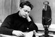 Wales / UK: Dylan Thomas, Welsh poet and writer (1914-1953) at the BBC in November, 1948