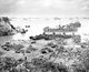 Japan / USA: US landing craft arrive on Okinawa 13 days into the American invasion. Battle of Okinawa, May 1945