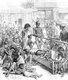 India: People waiting for famine relief in Bangalore (Bangaluru), Great Indian Famine of 1876–78. Illustrated London News, 20 October 1877