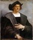 Italy: Christopher Columbus (1451-1505). Posthumous portrait by Sebastiano del Piombo (1485-1547), oil on wood, 1519