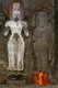 Sri Lanka: Young Buddhist monks in front of 1000 year old carved stone figures representing the Avalokitesvara (left) and his consort Tara (right), Buduruvagala