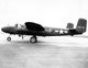 USA: A B-25 Mitchell medium bomber gunship parked on a runway c. 1945