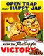 USA / Japan: 'Open Trap Make Happy Jap'. US Army anti-Japanese propaganda poster, World War II (1941-1945)