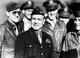 USA / Japan: Lt. Gen. James H. Doolittle (center), commander of the Army Air Forces Eighth Air Force, surrounded by a group of U.S. flyers, 1942
