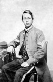 Corporal Joseph Pierce, a Union soldier, originally from Canton (Guangzhou), served with the 14th Connecticut Infantry Regiment, Company F, and fought in the Battles of Antietam and Gettysburg.