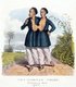 Thailand / USA: Chang and Eng, the conjoined twins whose condition and subsequent fame led to the use of the term 'Siamese Twins', coloured aquatint, c. 1830