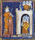 France: 'Saladinus cum exercitu suo' (Saladin with his army),<i>L'Estoire d'Eracles</i>  (French translation of Guillaume de Tyr, <i>Historia Rerum in Partibus Transmarinis Gestarum</i>), mid-13th century