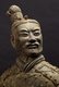 China: Detail of a warrior, Head and Chest, from the terracotta army guarding the tomb of Qin Shi Huang, first emperor of a unified China (r. 246-221 BCE), Xi'an