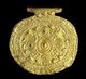 Italy: An Etruscan gilded bronze pendant decorated with swastika symbols, Bolsena, 700 BCE-650 BCE. By PHGCOM (CC BY-SA 3.0 License)