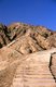China: The steps leading to the summit near Tiemenguan (The Iron Gate Pass), the ancient strategic strongpoint controlling the Silk Road near Korla, Xinjiang Province