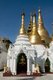 Burma / Myanmar: Shrines and smaller stupas in front of the great Shwedagon Pagoda, Yangon (Rangoon)