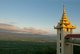 Burma / Myanmar: Looking east at sunset towards the Shan Plateau from the Sutaungpyei Pagoda at the summit of Mandalay Hill, Mandalay