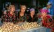 Uzbekistan: Uzbek women selling potatoes in the main market, Samarkand