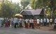 Cambodia: A wedding party arrives in the early morning at the home of the bride in a village near Siem Reap, central Cambodia