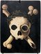 Germany: Representation of the Black Death as a skull and cross bones, Augsburg, 1607-1637