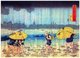 Japan: A rainy day by the shore of the Sumida river. Utagawa Kuniyoshi (1798-1861), 1833