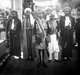 Comoros: Sultan Saidi Abdallah bin Salim (c. 1852 - c. 1891) with his entourage on the deck of a ship, 1883