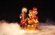 Vietnam: The Vietnamese Emperor Le Loi (Lê Lợi) returns the sacred sword to the Golden Turtle God, Kim Qui; puppets dancing on the water at the Thang Long Water Puppet Theatre, Hanoi