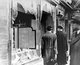 Germany: Shattered storefront of a Jewish-owned shop destroyed during Kristellnacht, Berlin, 1938
