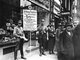 Germany: SA (Sturmabteilung or Brownshirts) in front of a Jewish shop on April 1, 1933. The sign says: 'Germans, Attention! This shop is owned by Jews. Jews damage the German economy and pay their German employees starvation wages. The main owner is the J