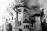Kristallnacht or 'Crystal Night', also referred to as the Night of Broken Glass, was a pogrom against Jews throughout Nazi Germany and Austria that took place on 9–10 November 1938, carried out by SA paramilitary forces and German civilians.<br/><br/>

German authorities looked on without intervening. The name Kristallnacht comes from the shards of broken glass that littered the streets after Jewish-owned stores, buildings, and synagogues had their windows smashed.