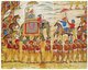 India: Tipu Sultan on an Elephant in a detail from 'The Battle of Pollilur', 1780, c. 1784