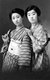 Japan: Two prominent <i>geiko</i> (geisha) of the late Taisho and early Showa periods, Momotaro (left), and Tomikoma (right), c. 1924