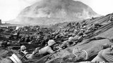 The invasion of Iwo Jima began on February 19, 1945, and continued to March 27, 1945. The battle was a major initiative of the Pacific Campaign of World War II. The Marine invasion was charged with the mission of capturing the airfields on the island, which up until that time had harried U.S. bombing missions to Tokyo. Once the bases were secured, they could then be of use in the impending invasion of the Japanese mainland.<br/><br/>

The battle was marked by some of the fiercest fighting of the War. The Imperial Japanese Army positions on the island were heavily fortified, with vast bunkers, hidden artillery, and 18 kilometres of tunnels.The battle was the first U.S. attack on the Japanese Home Islands and the Imperial soldiers defended their positions tenaciously. Of the 21,000 Japanese soldiers present at the beginning of the battle, over 19,000 were killed and only 1,083 taken prisoner.