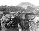 Japan / USA: US Marine corps artillerymen fire on Mount Suribachi, Battle of Iwo Jima, February 1945