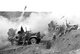 Japan / USA: US Marines using mobile rocket launchers, Battle of Iwo Jima, March 1945