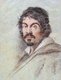 Italy: Portrait in Chalk of Michaelangelo Merisi da Caravaggio (1571-1610), Ottavio Leoni, c. 1621