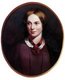 England / UK: Charlotte Bronte (1816-1855), miniature painting by J. H. Thompson, later 19th century