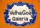 India: The Portuguese influenced tiled sign for the Velha Goa Galeria, Fontainhas, Panjim, Goa