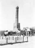 The Great Mosque of al-Nuri is a historical mosque in Mosul, Iraq famous for its leaning minaret. Tradition holds that Nur ad-Din Zangi built the mosque in 1172-73, shortly before his death. According to the chronicle of Ibn al-Athir, after Nur ad-Din took control of Mosul he ordered his nephew Fakhr al-Din to build the mosque.<br/><br/>

The structure was targeted by ISIS militants who occupied Mosul on June 10, 2014 and previously destroyed the Tomb of Jonah. However residents of Mosul incensed with the destruction of their cultural sites protected the mosque by forming a human chain and forming a resistance against ISIS.