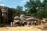 Gal Vihara, a Buddhist rock temple, was constructed in the 12th century by King Parakramabahu I (1123 - 1186).<br/><br/>

Polonnaruwa, the second most ancient of Sri Lanka's kingdoms, was first declared the capital city by King Vijayabahu I, who defeated the Chola invaders in 1070 CE to reunite the country under a national leader.