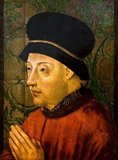 John I (11 April 1357 – 14 August 1433) was King of Portugal and the Algarve in 1385–1433. He was called the Good (sometimes the Great) or of Happy Memory, more rarely and outside Portugal, in Spain, the Bastard, and was the first to use the title Lord of Ceuta.<br/><br/>

He preserved Portugal's independence from Castile.