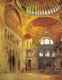 Istanbul's Hagia Sophia (Greek) or Ayasofya (Turkish) was originally constructed as a main Eastern Orthodox church and served in this role from 537 CE until the fall of Constantinople in 1453 (except between 1204 and 1261 when it was converted by the Fourth Crusaders to a Roman Catholic cathedral).<br/><br/>

When the Ottoman Turks under Mehmed II conquered Constantinople, the Hagia Sophia was converted into a mosque and Christian relics and art were either removed or plastered over. It remained a mosque for almost 500 years, before being converted into a museum between 1931 and 1935.<br/><br/>

Famous in particular for its massive dome, it is considered the epitome of Byzantine architecture and influenced the design of numerous mosques in what is now Istanbul.
