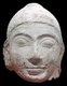 Maldives: Coral stone Buddha head found at Thoddoo Island, North Ari Atoll, c. 6th-7th century CE
