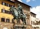 Italy: Equestrian statue of Cosimo Medici (1389 - 1464), Piazza della Signoria, Florence. Sculpted by Giambologna (1529 - 1608)