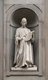 Italy: Leon Battista Alberti (1404 - 1472), Italian artist, architect, cryptographer, linguist, philosopher and writer. 19th century statue outside the Uffizi Gallery, Florence, Italy. Sculpted by Giovanni Lusini