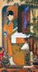 China: 'Leaning in a Doorway while Viewing Bamboo', from the <i>Yongzheng shier meiren tu</i> or 'Twelve Beauties of Prince Yong', Qing Dynasty court painting, early 18th century